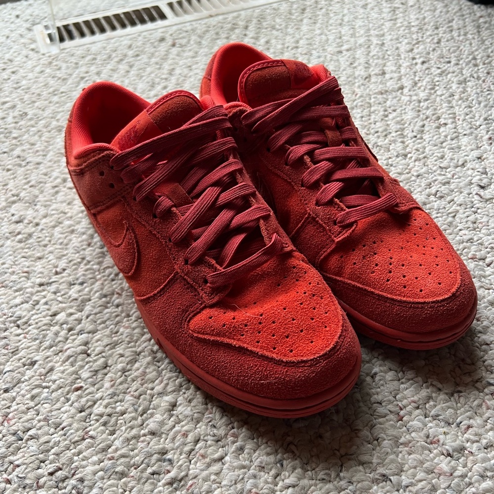 Red Suede Nike Dunk Low